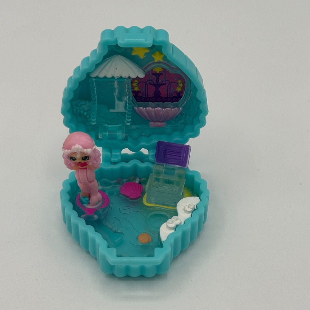 Shopkins Lil Secrets Mermaid Locket Teal Purple Heart Mini Doll Moose Toys